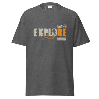 Explore Outdoors T-Shirt | Adventure T-Shirt - Dark Heather - T-Shirts Online