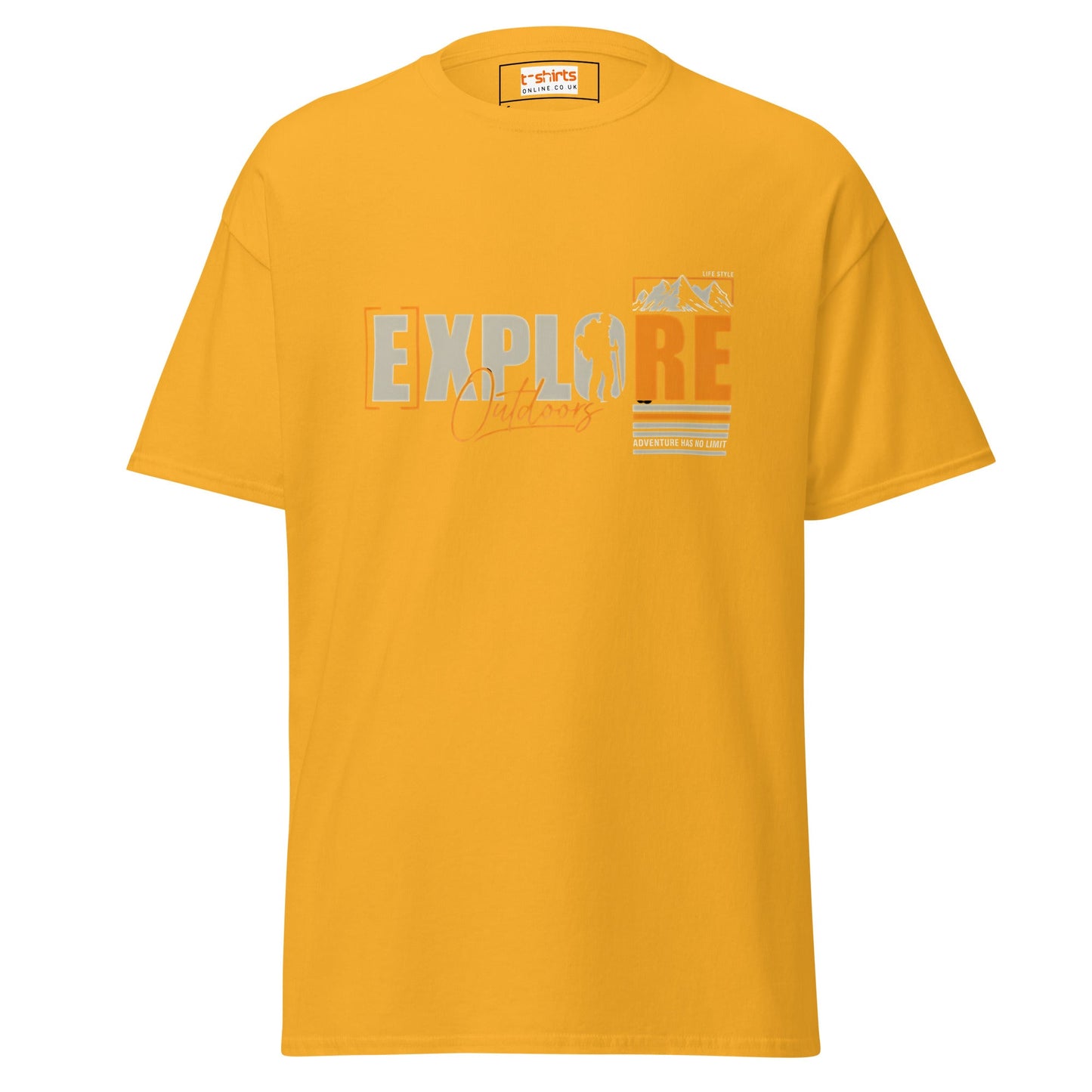Explore Outdoors T-Shirt | Adventure T-Shirt - Gold - T-Shirts Online
