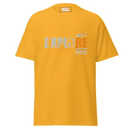 Explore Outdoors T-Shirt | Adventure T-Shirt - Gold - T-Shirts Online