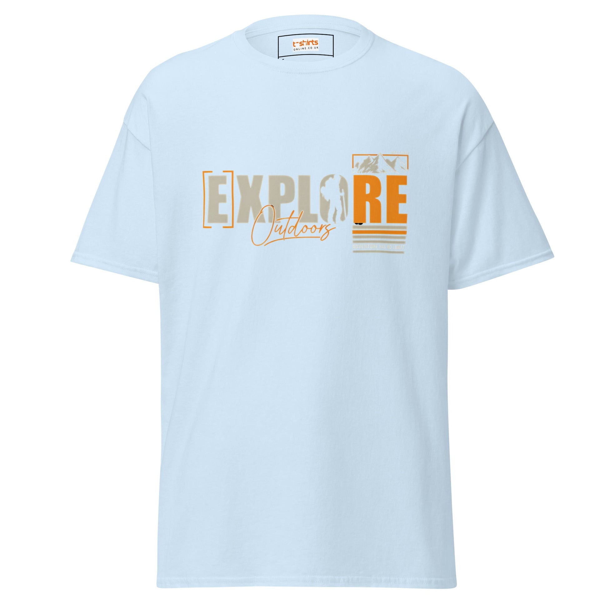 Explore Outdoors T-Shirt | Adventure T-Shirt - Light Blue - T-Shirts Online