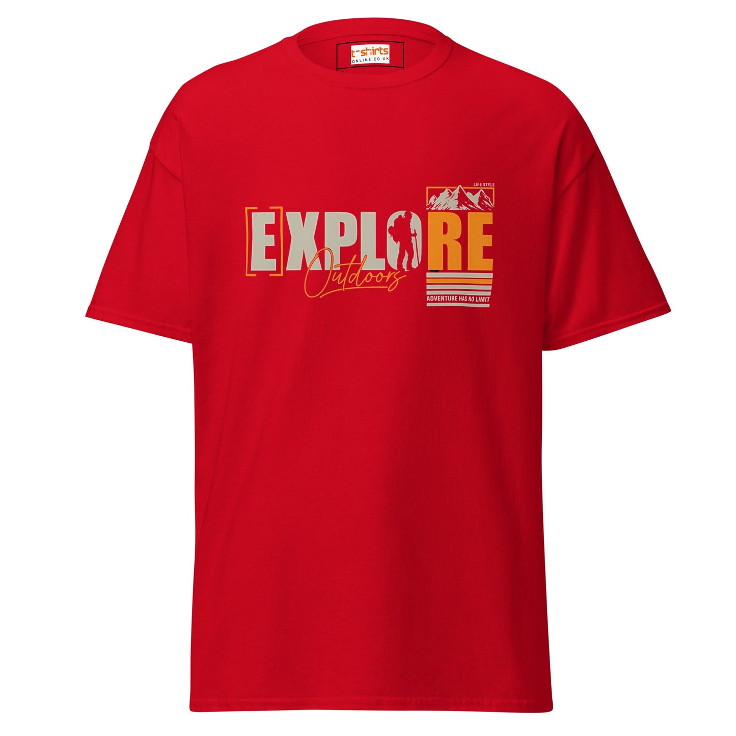 Explore Outdoors T-Shirt | Adventure T-Shirt - Red - T-Shirts Online