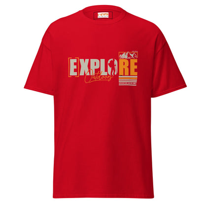 Explore Outdoors T-Shirt | Adventure T-Shirt - Red - T-Shirts Online