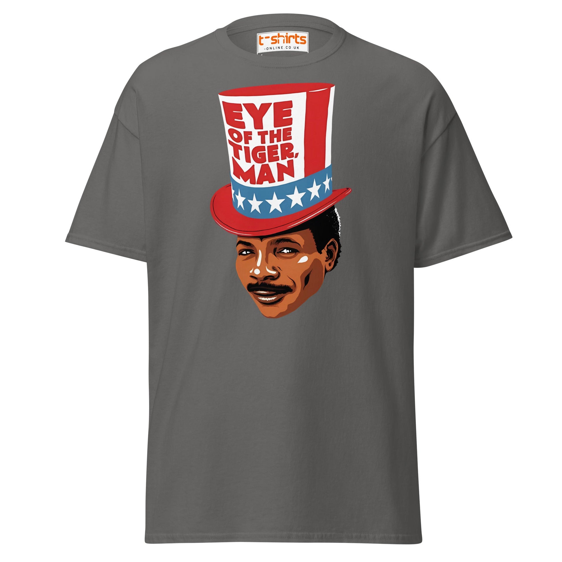 Eye of the Tiger Man T-Shirt - Charcoal - T-Shirts Online