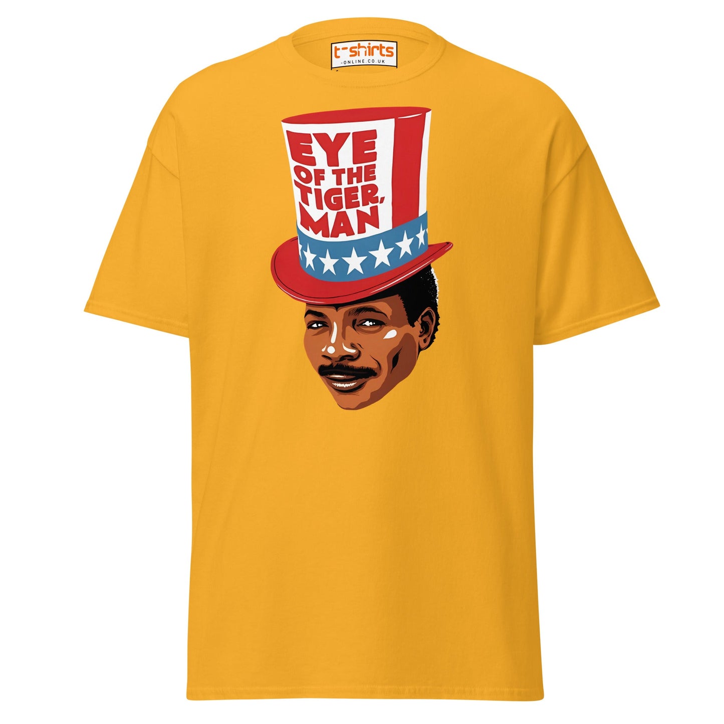 Eye of the Tiger Man T-Shirt - Gold - T-Shirts Online