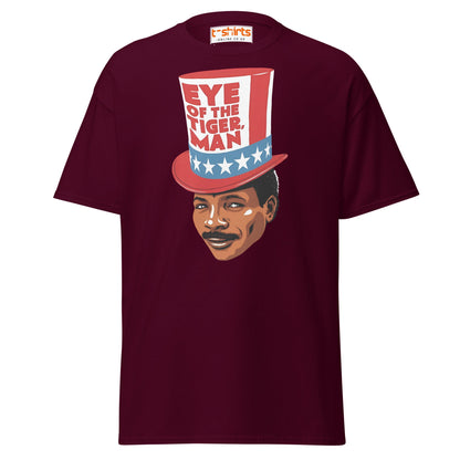 Eye of the Tiger Man T-Shirt - Maroon - T-Shirts Online