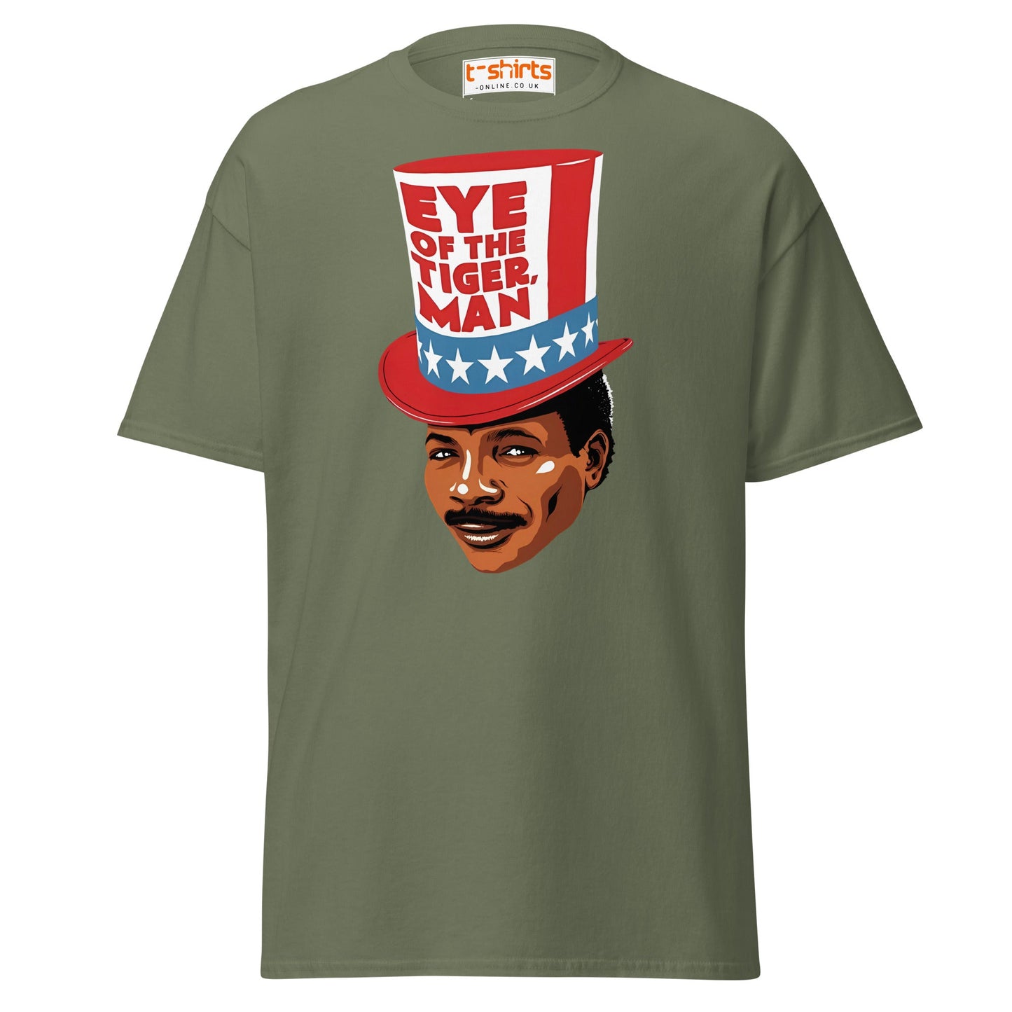Eye of the Tiger Man T-Shirt - Military Green - T-Shirts Online