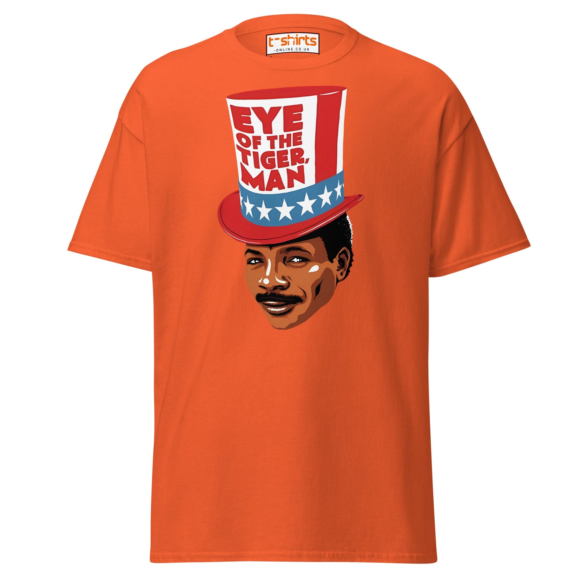 Eye of the Tiger Man T-Shirt - Orange - T-Shirts Online