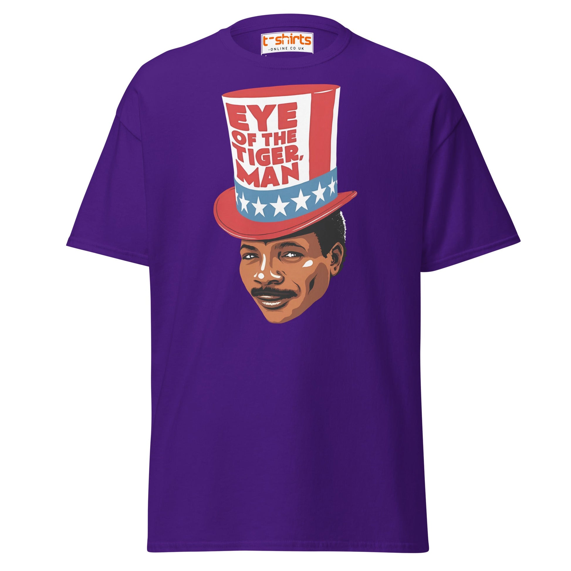 Eye of the Tiger Man T-Shirt - Purple - T-Shirts Online