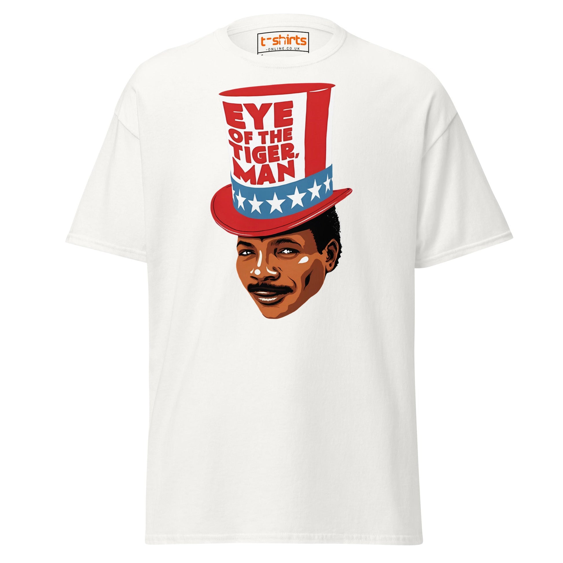 Eye of the Tiger Man T-Shirt - White - T-Shirts Online