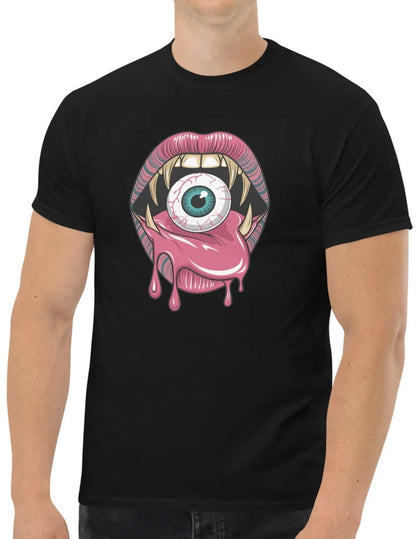 Eyeball in Mouth! | Horror T-Shirt - Black - T-Shirts Online