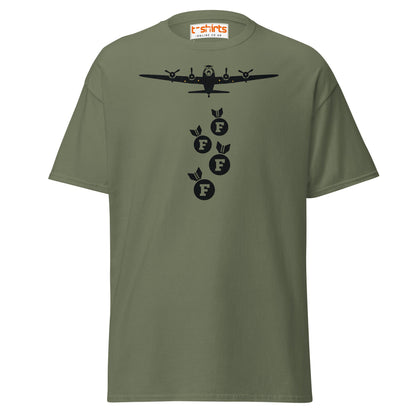 F - Bomb Plane T-Shirt | Funny Military Style Tee - Military Green - T-Shirts Online