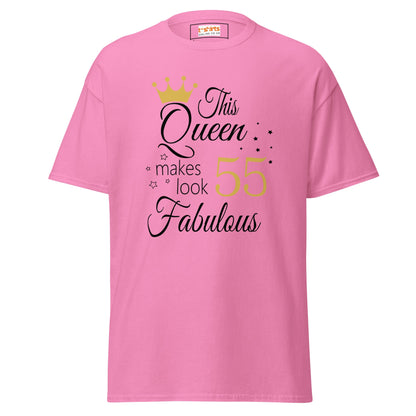 Fabulous Queen Tee | 55th Birthday T-Shirt - Azalea - T-Shirts Online