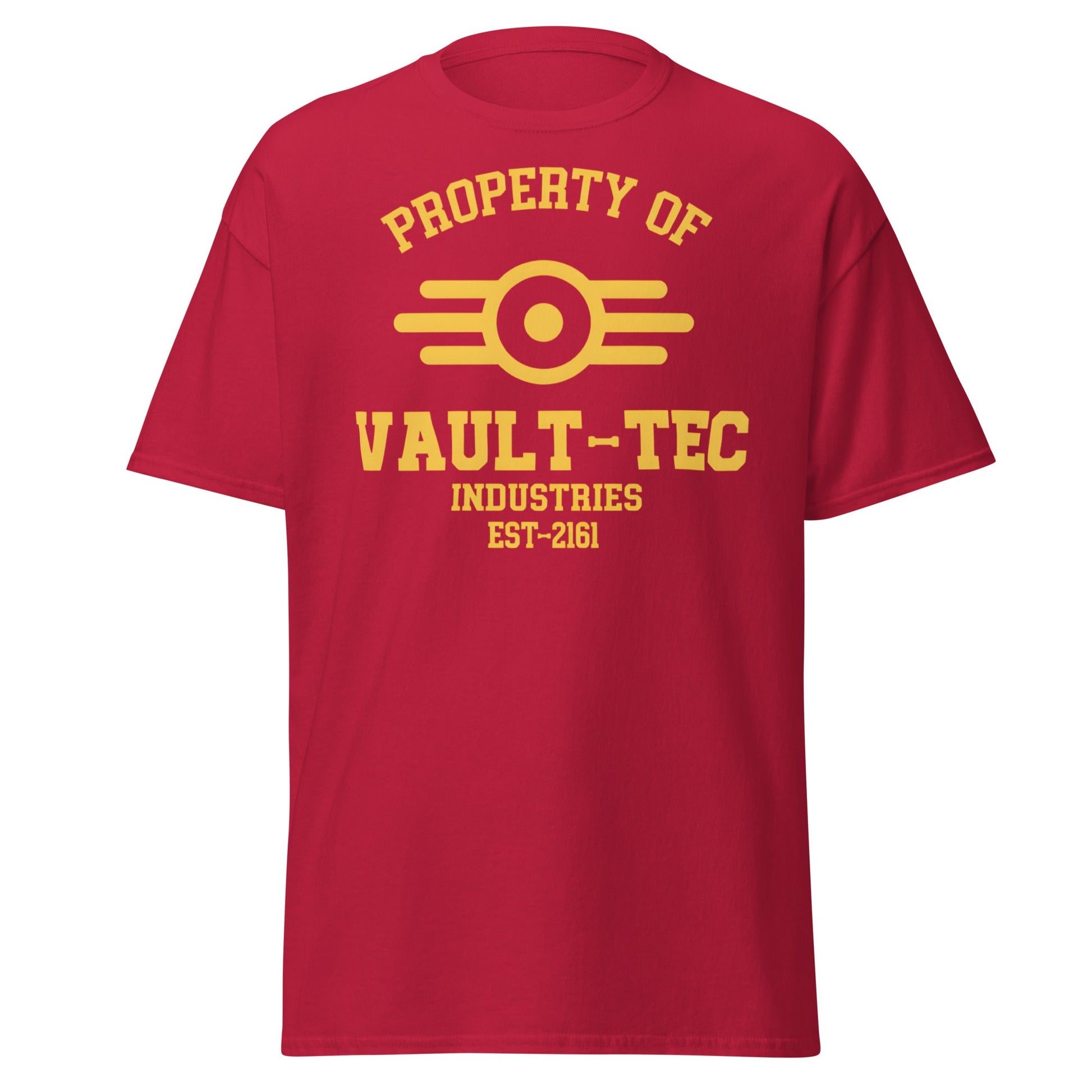 Fallout Vault - Tec Industries EST - 2161 T-Shirt - Cardinal - T-Shirts Online