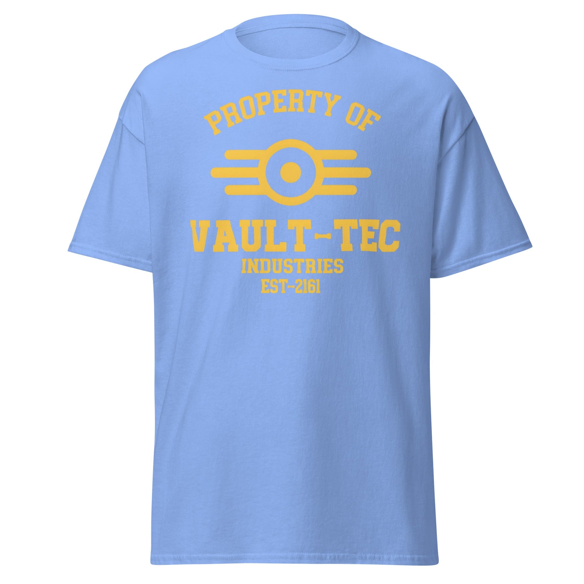 Fallout Vault - Tec Industries EST - 2161 T-Shirt - Carolina Blue - T-Shirts Online
