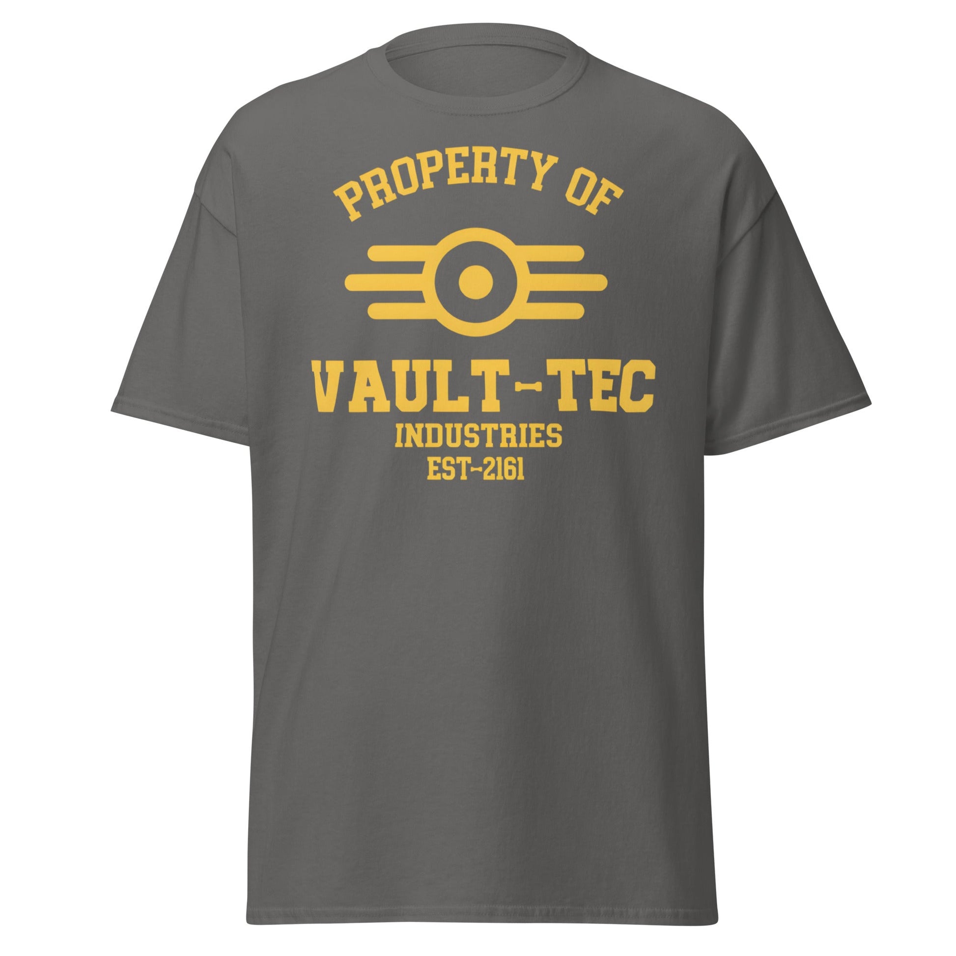 Fallout Vault - Tec Industries EST - 2161 T-Shirt - Charcoal - T-Shirts Online