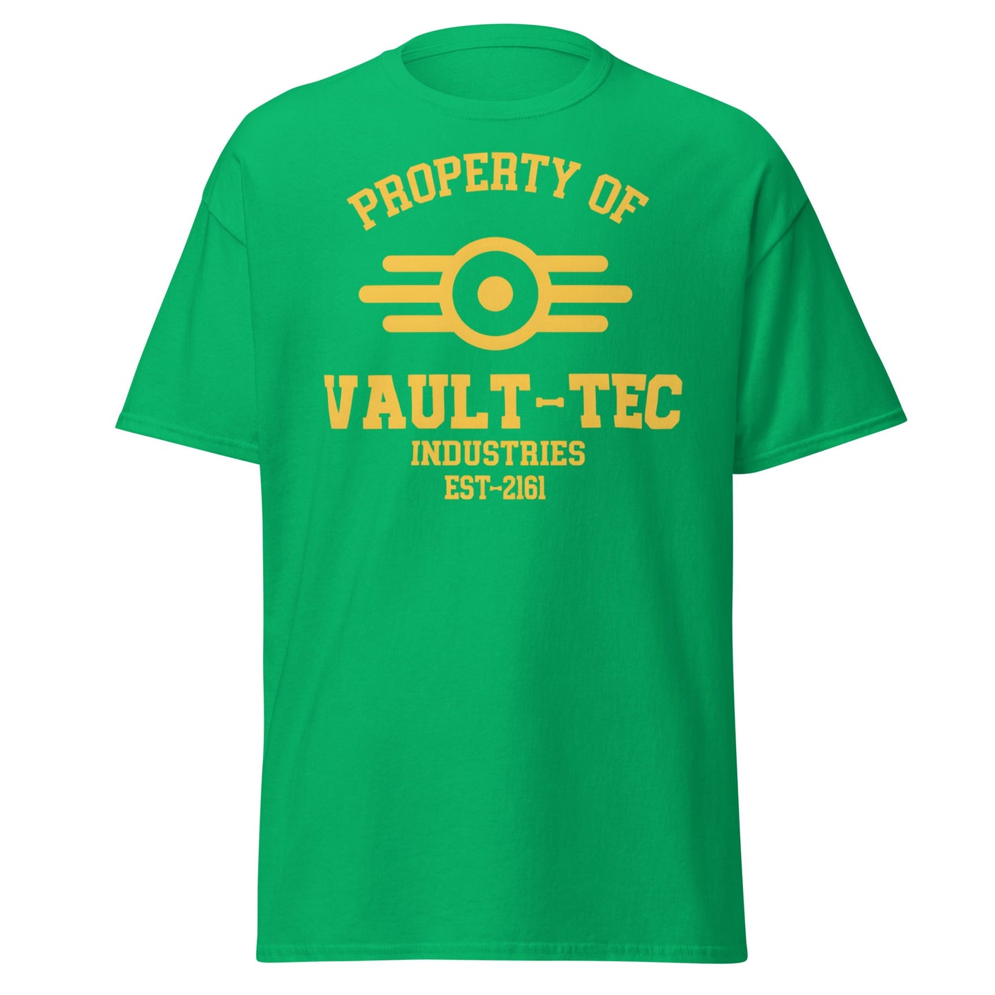 Fallout Vault - Tec Industries EST - 2161 T-Shirt - Irish Green - T-Shirts Online