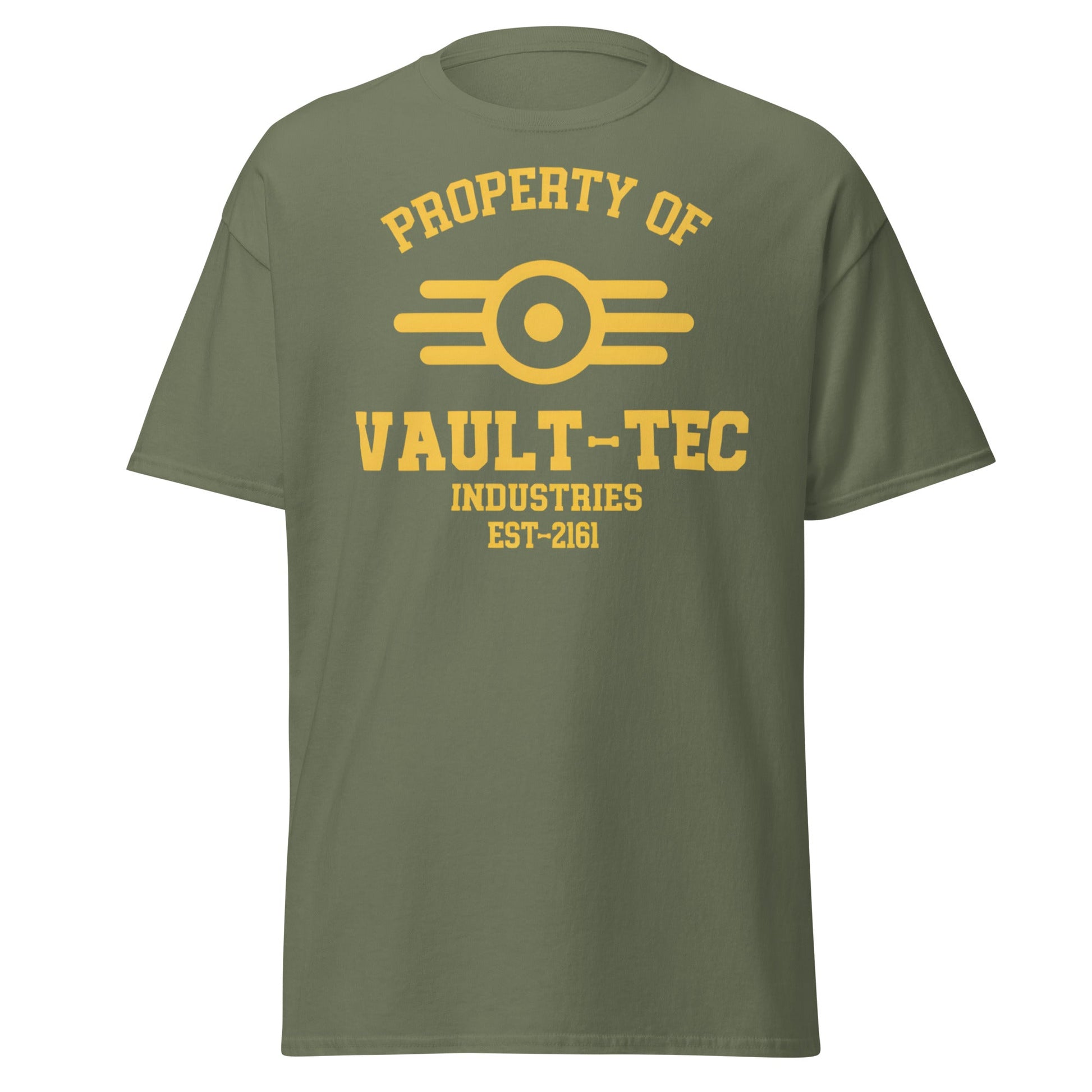 Fallout Vault - Tec Industries EST - 2161 T-Shirt - Military Green - T-Shirts Online