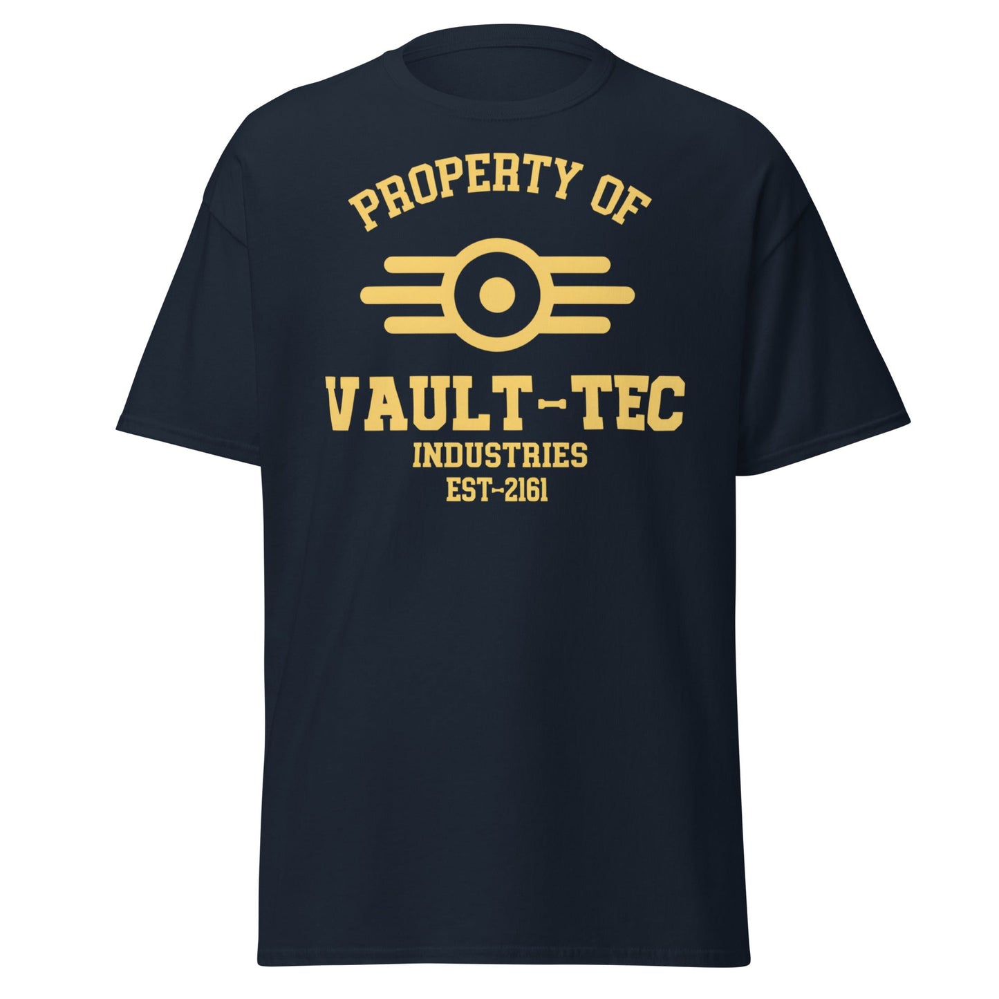 Fallout Vault - Tec Industries EST - 2161 T-Shirt - Navy - T-Shirts Online