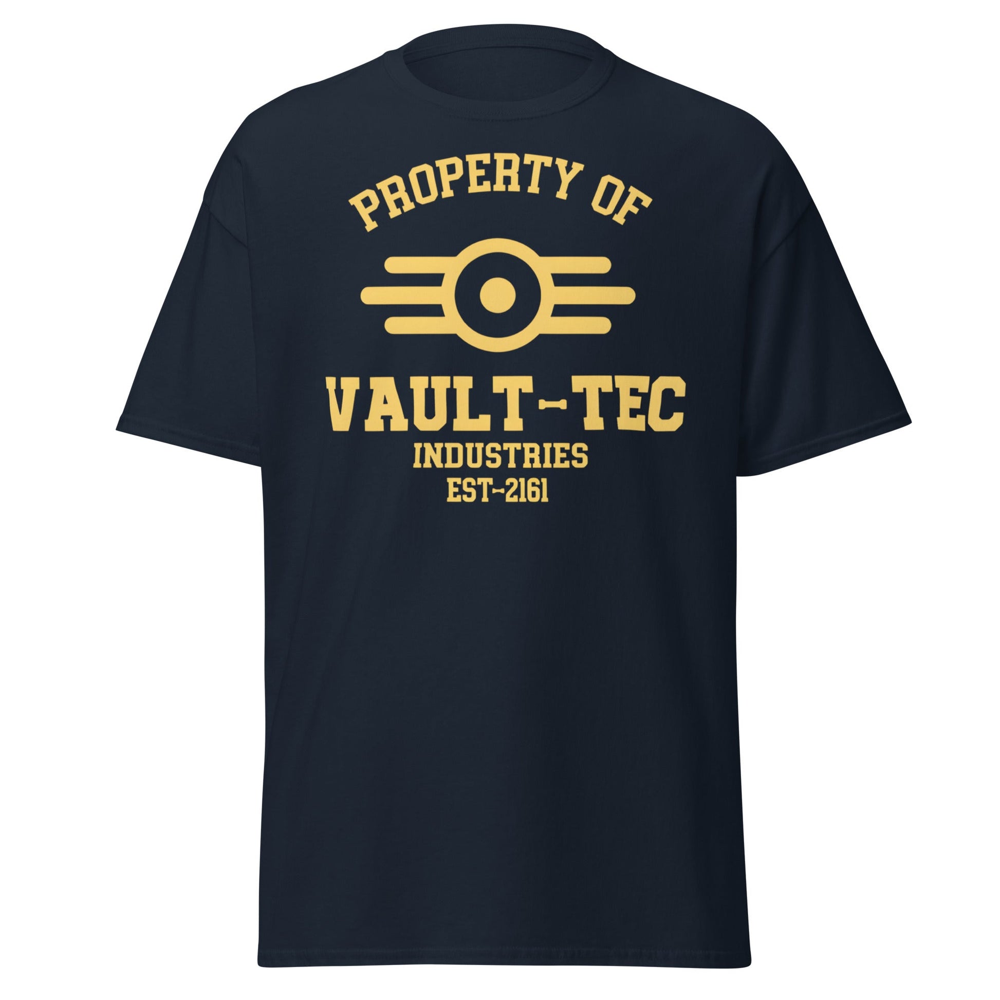 Fallout Vault - Tec Industries EST - 2161 T-Shirt - Navy - T-Shirts Online