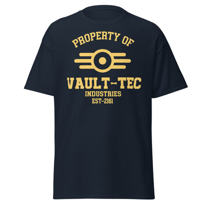 Fallout Vault - Tec Industries EST - 2161 T-Shirt - Navy - T-Shirts Online