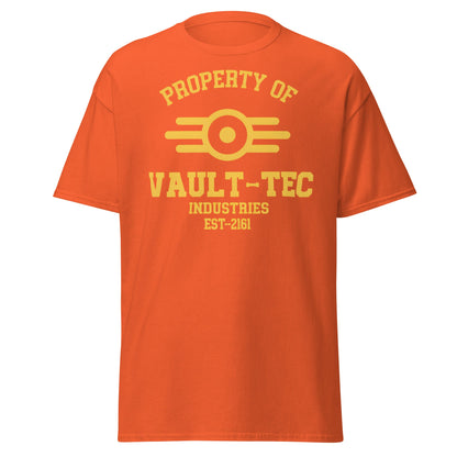 Fallout Vault - Tec Industries EST - 2161 T-Shirt - Orange - T-Shirts Online