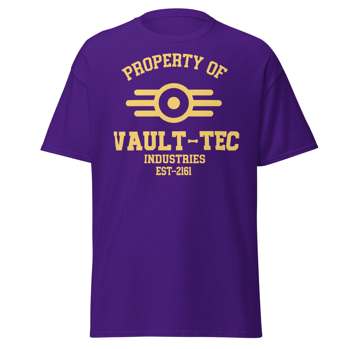 Fallout Vault - Tec Industries EST - 2161 T-Shirt - Purple - T-Shirts Online