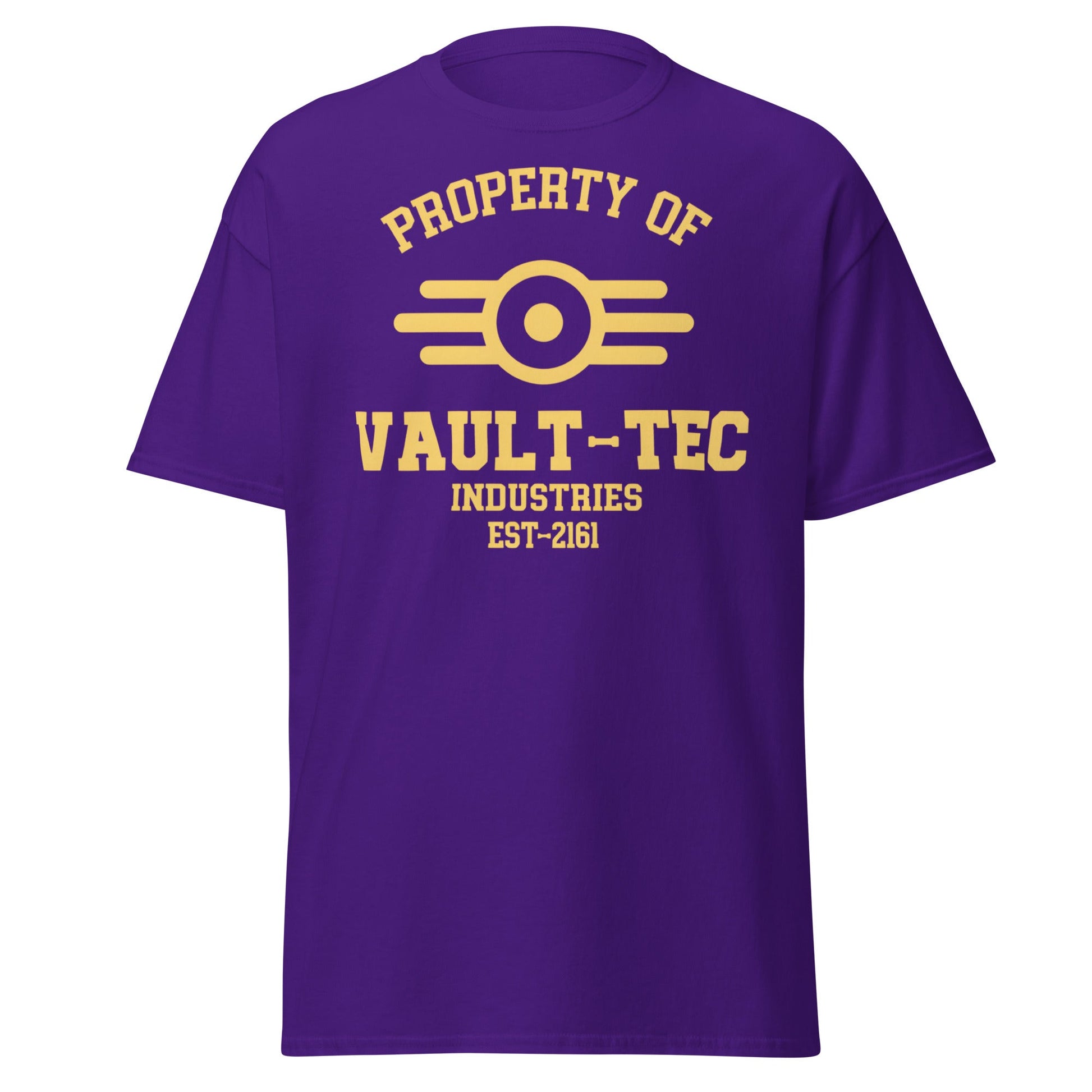 Fallout Vault - Tec Industries EST - 2161 T-Shirt - Purple - T-Shirts Online