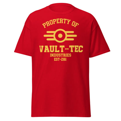 Fallout Vault - Tec Industries EST - 2161 T-Shirt - Red - T-Shirts Online