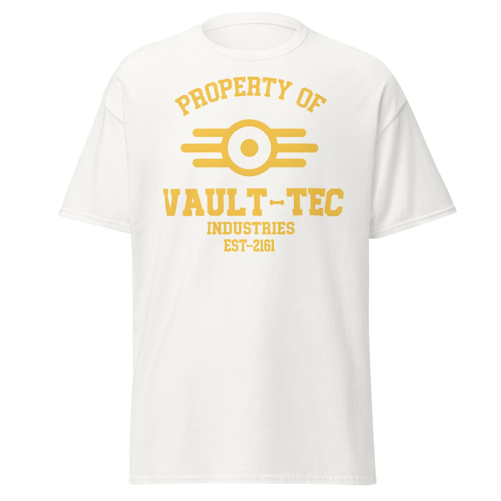 Fallout Vault - Tec Industries EST - 2161 T-Shirt - White - T-Shirts Online