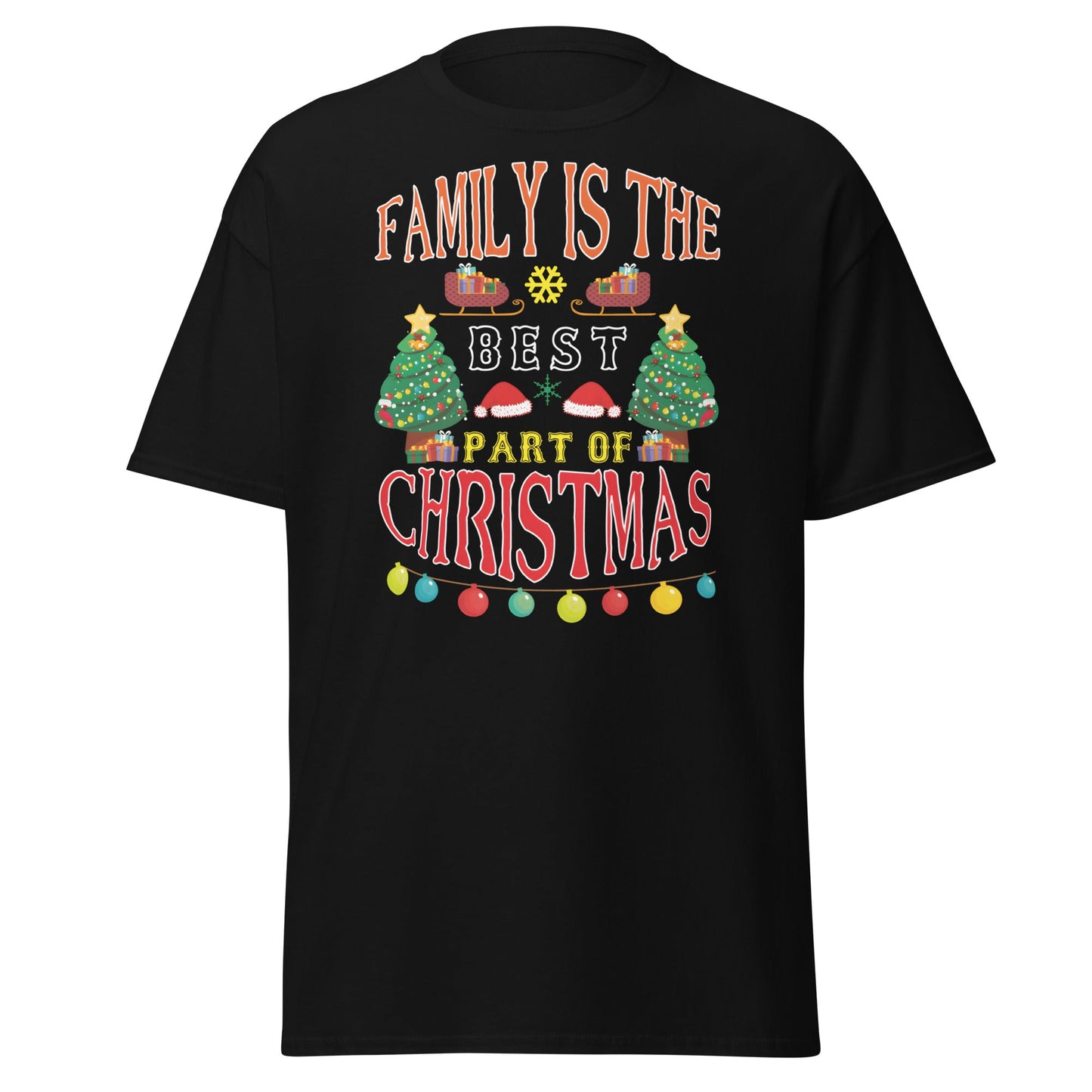 Family Is The Best Part Of Christmas T-Shirt - Black - T-Shirts Online