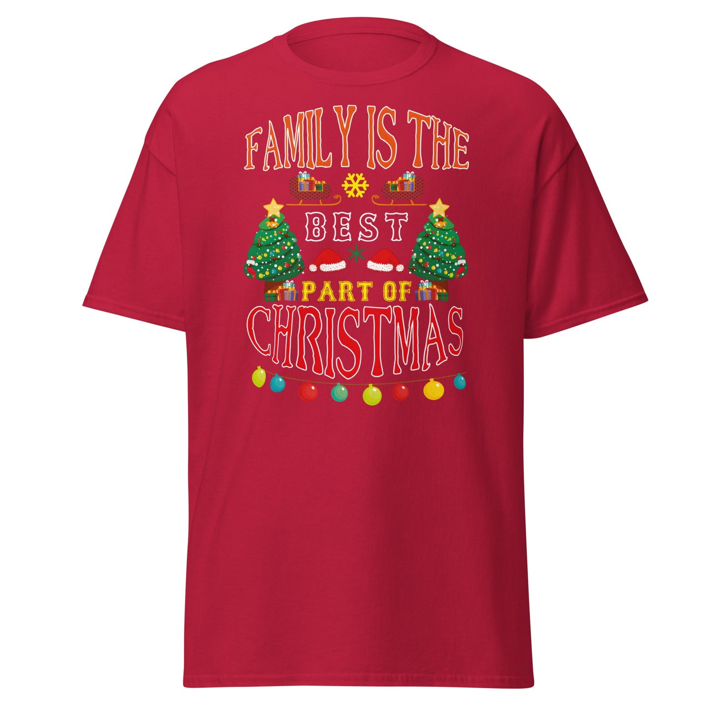 Family Is The Best Part Of Christmas T-Shirt - Cardinal - T-Shirts Online