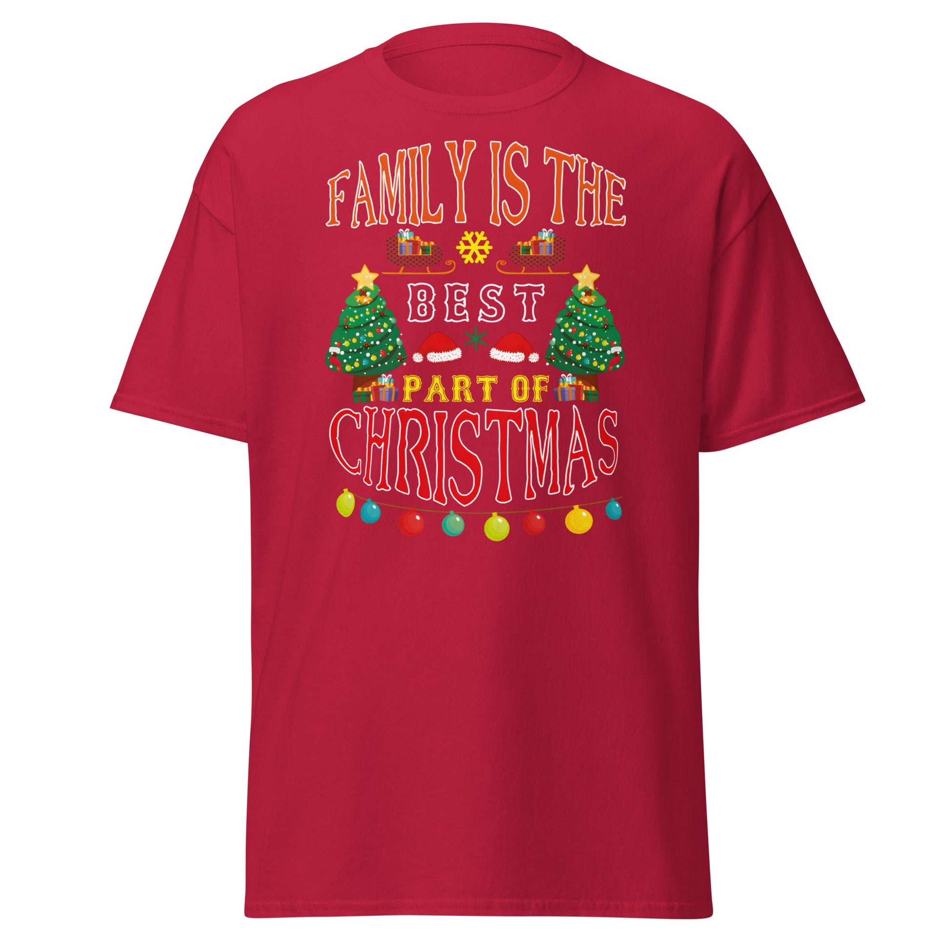 Family Is The Best Part Of Christmas T-Shirt - Cardinal - T-Shirts Online