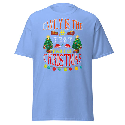 Family Is The Best Part Of Christmas T-Shirt - Carolina Blue - T-Shirts Online