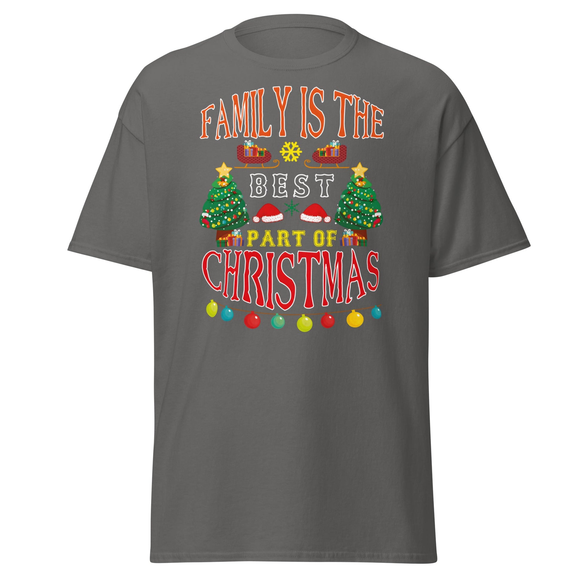 Family Is The Best Part Of Christmas T-Shirt - Charcoal - T-Shirts Online