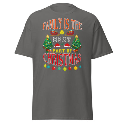 Family Is The Best Part Of Christmas T-Shirt - Charcoal - T-Shirts Online