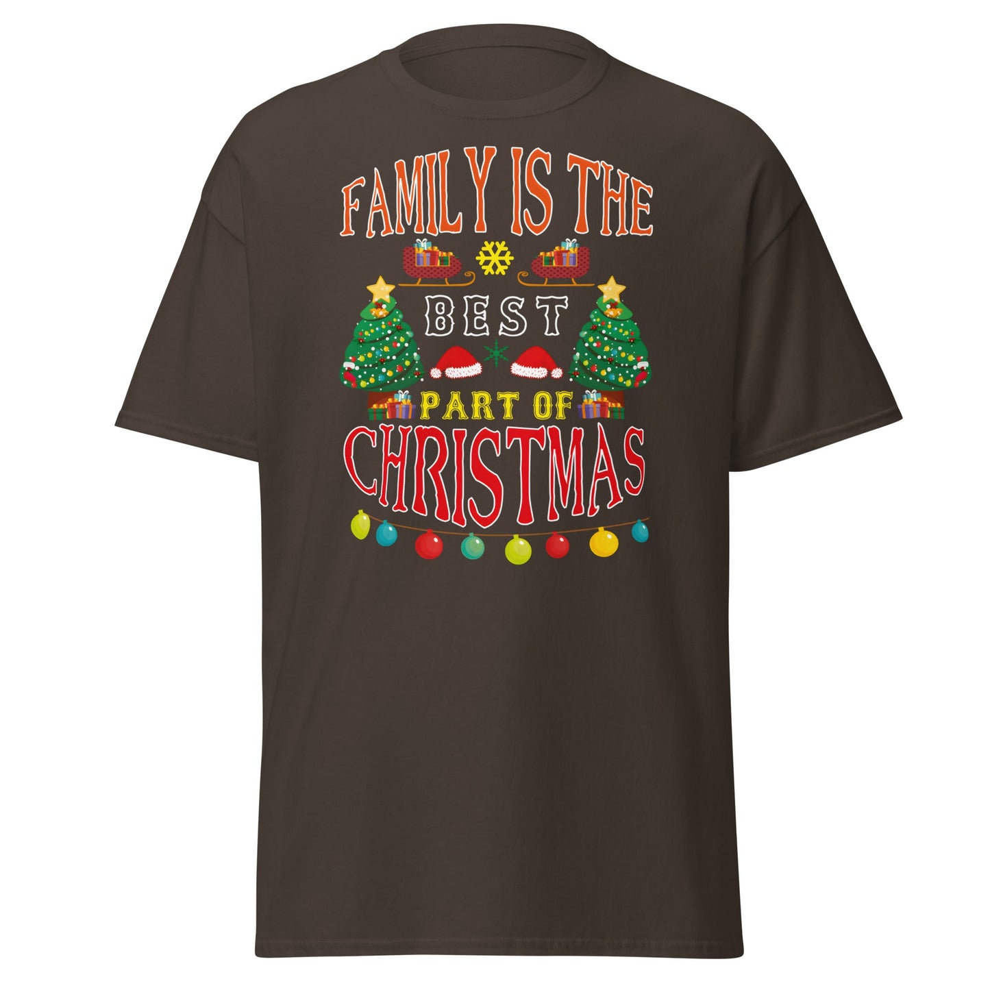 Family Is The Best Part Of Christmas T-Shirt - Dark Chocolate - T-Shirts Online