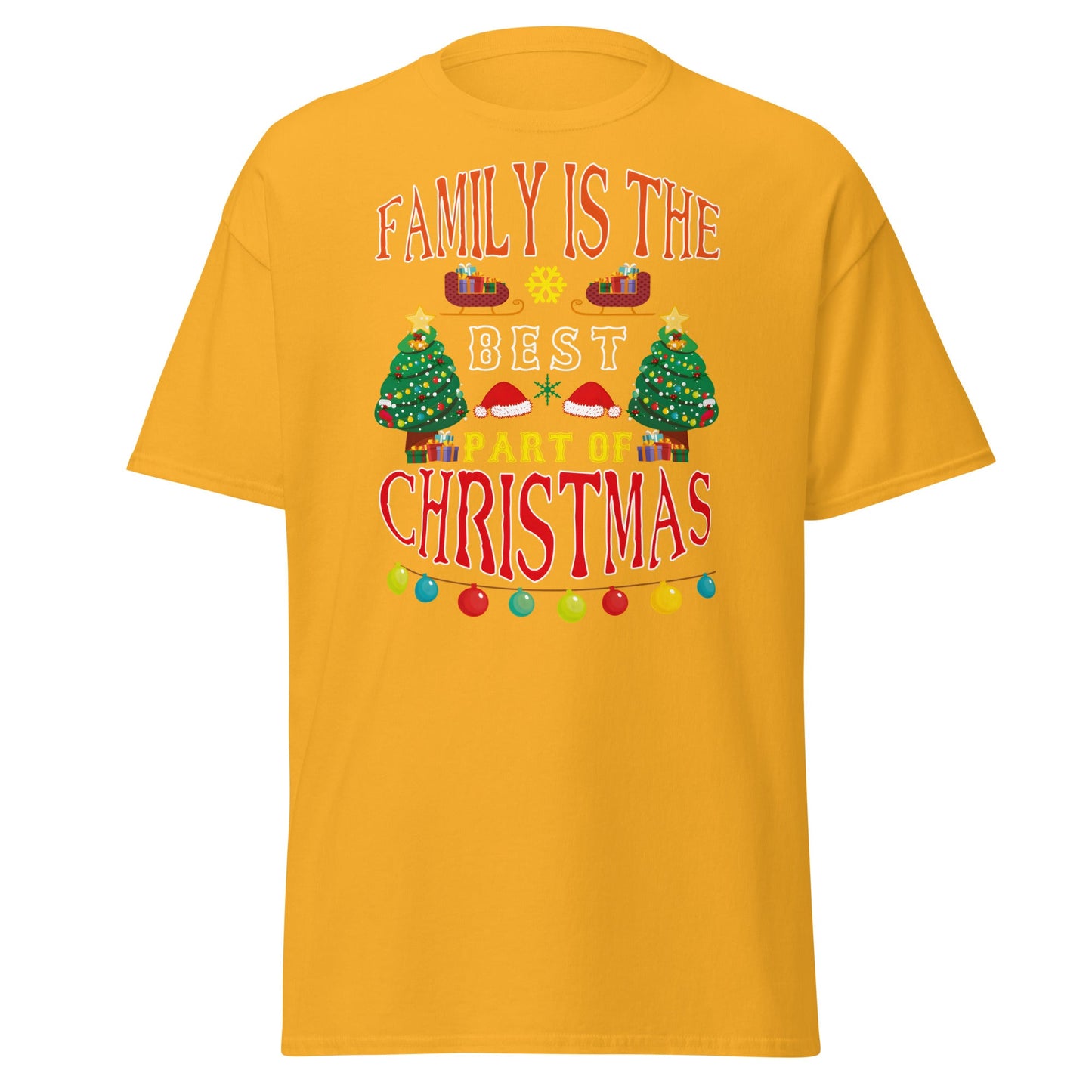 Family Is The Best Part Of Christmas T-Shirt - Gold - T-Shirts Online