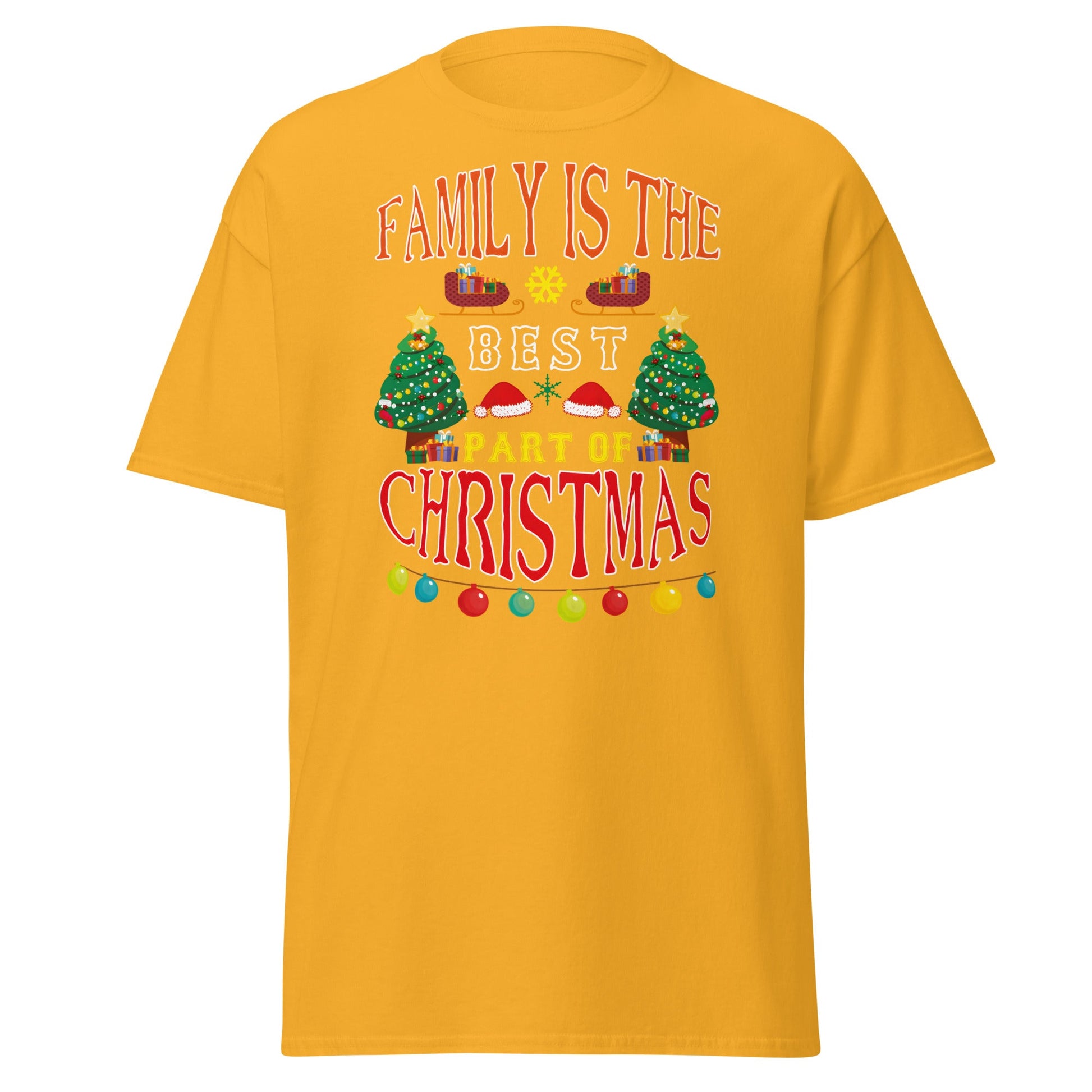 Family Is The Best Part Of Christmas T-Shirt - Gold - T-Shirts Online