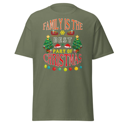 Family Is The Best Part Of Christmas T-Shirt - Military Green - T-Shirts Online