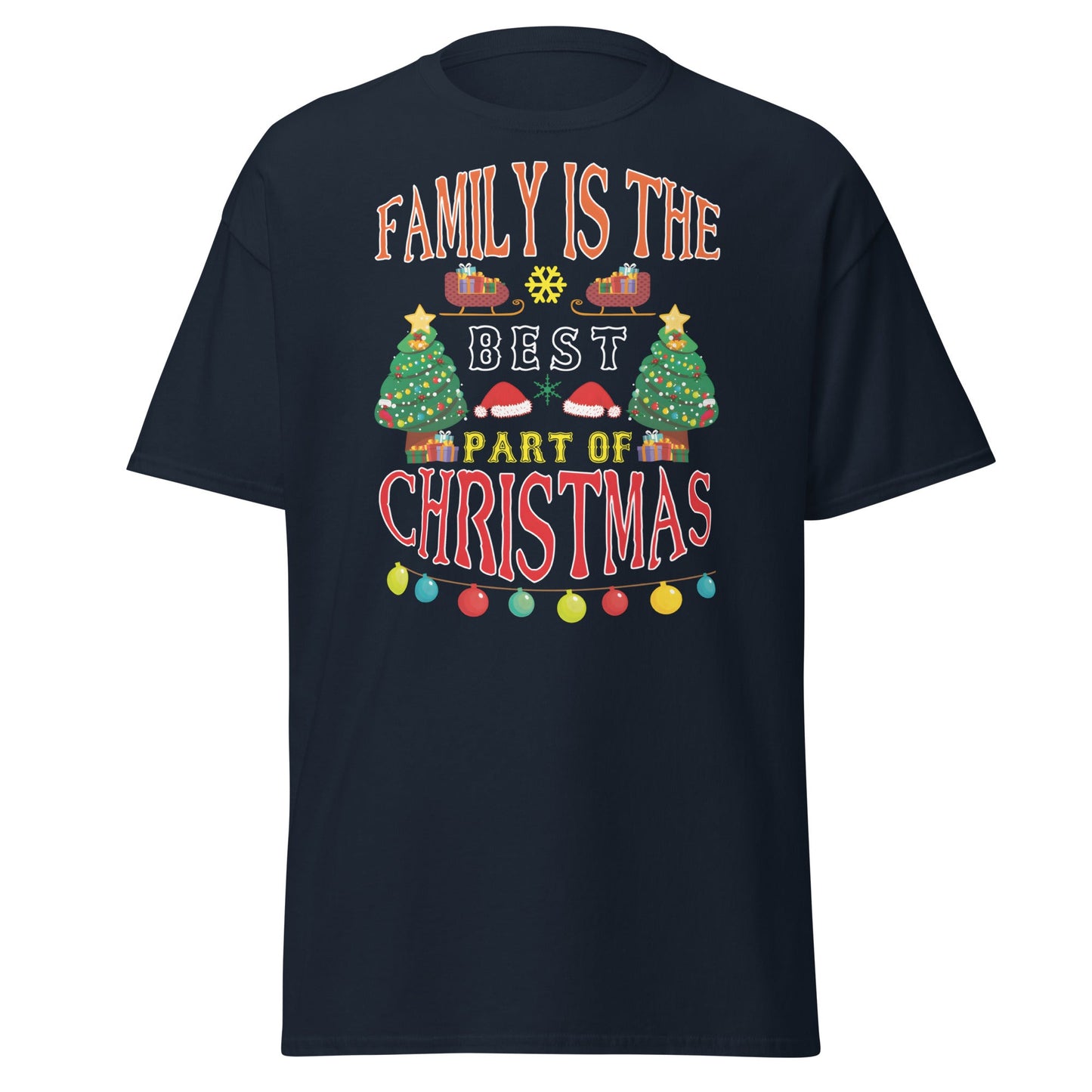Family Is The Best Part Of Christmas T-Shirt - Navy - T-Shirts Online