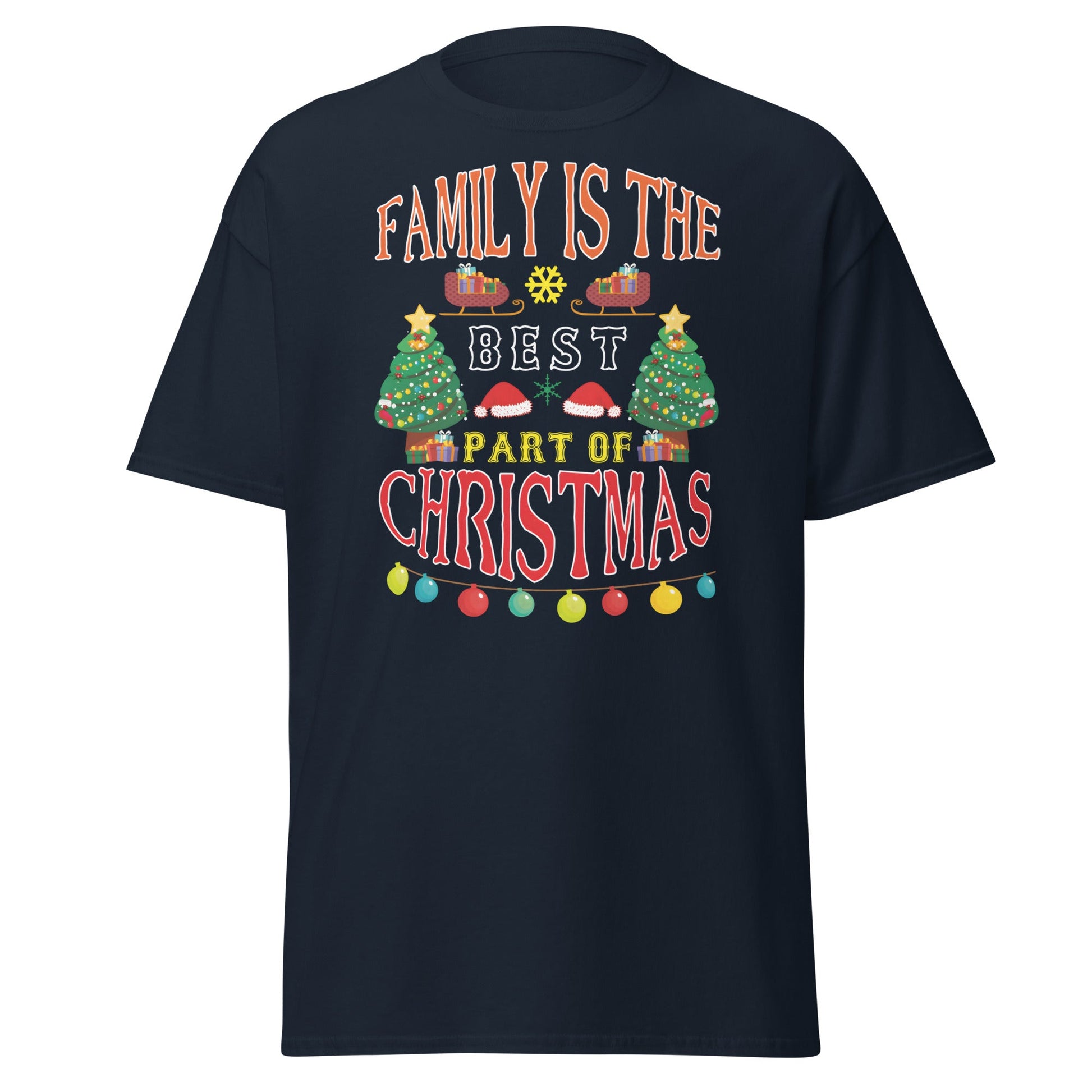 Family Is The Best Part Of Christmas T-Shirt - Navy - T-Shirts Online