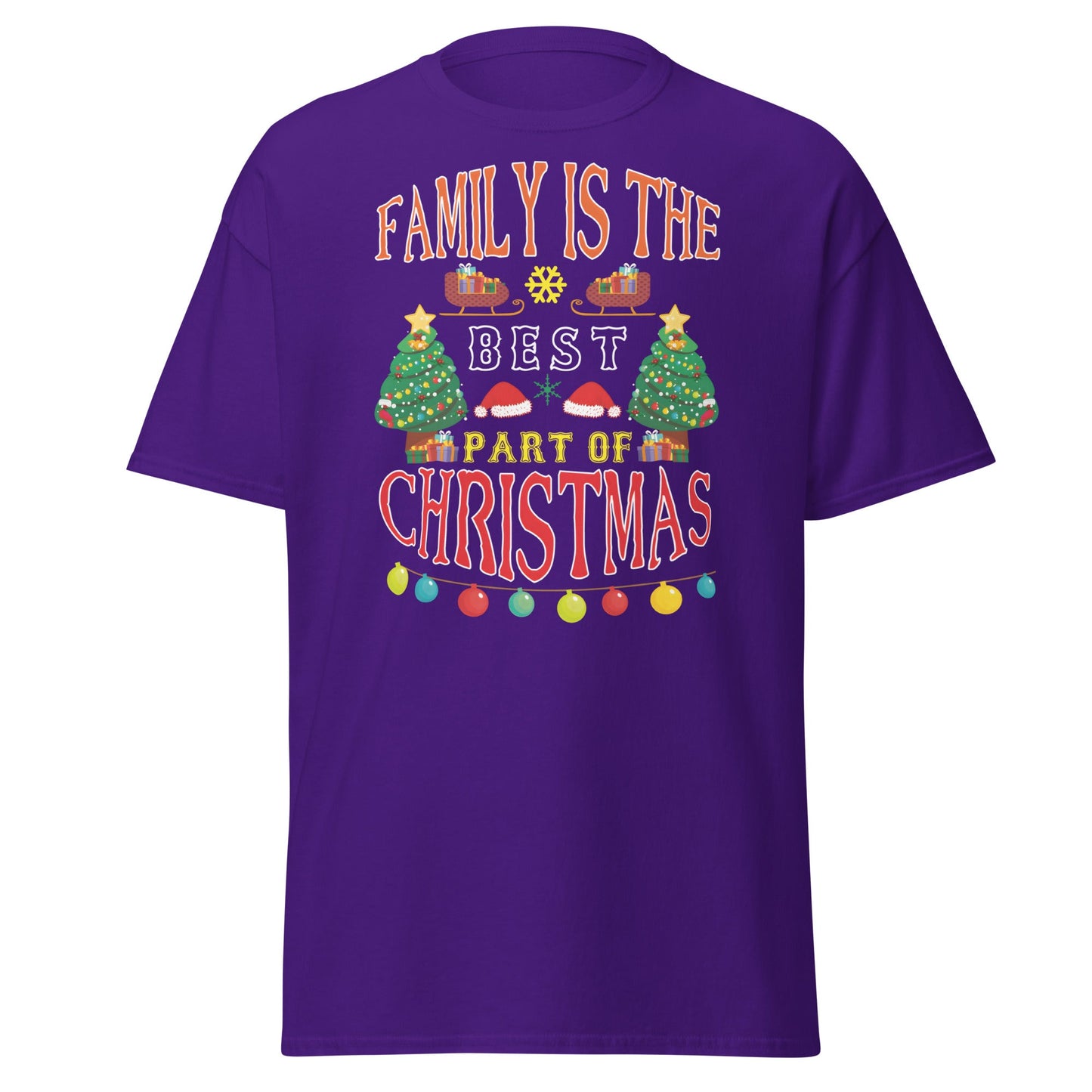 Family Is The Best Part Of Christmas T-Shirt - Purple - T-Shirts Online