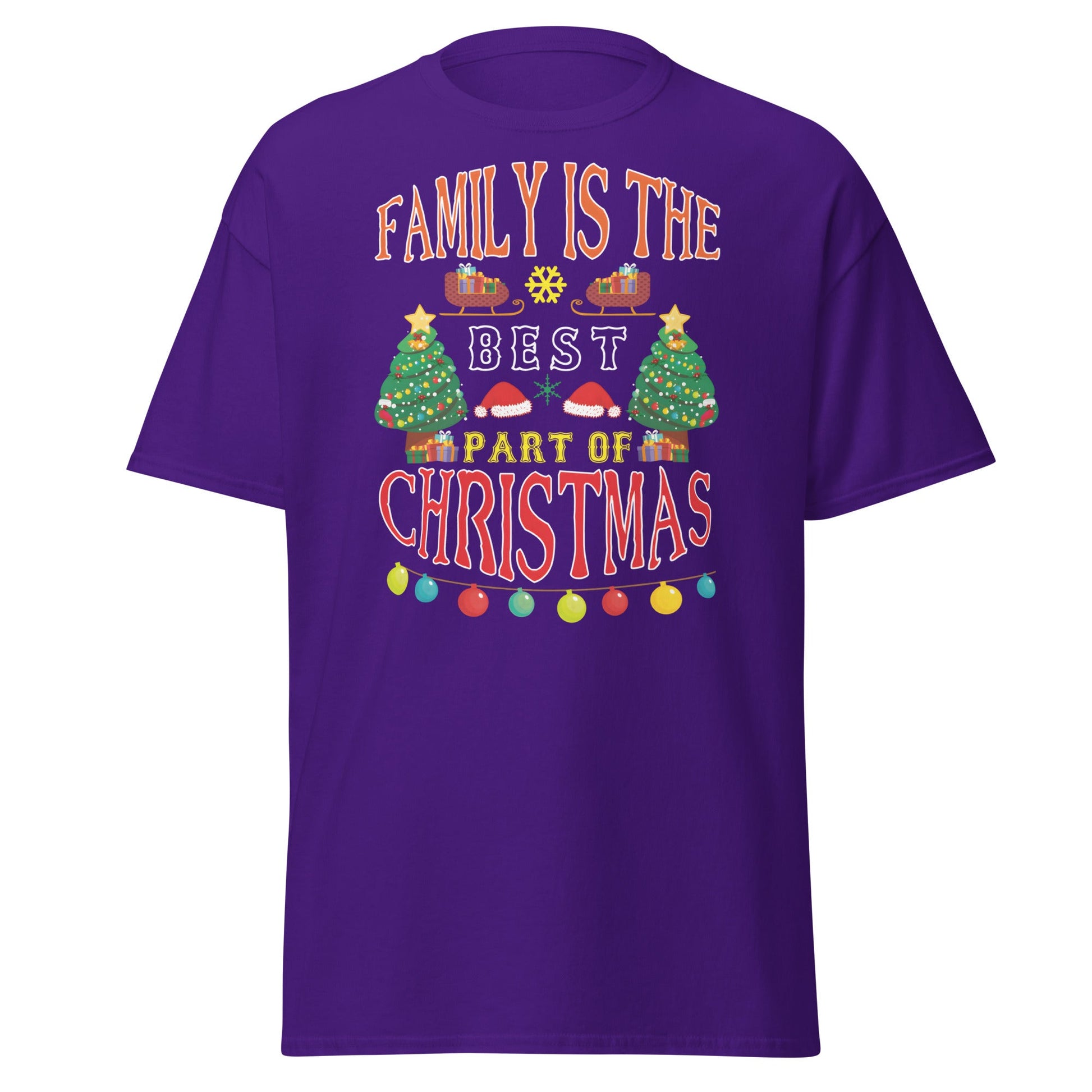 Family Is The Best Part Of Christmas T-Shirt - Purple - T-Shirts Online