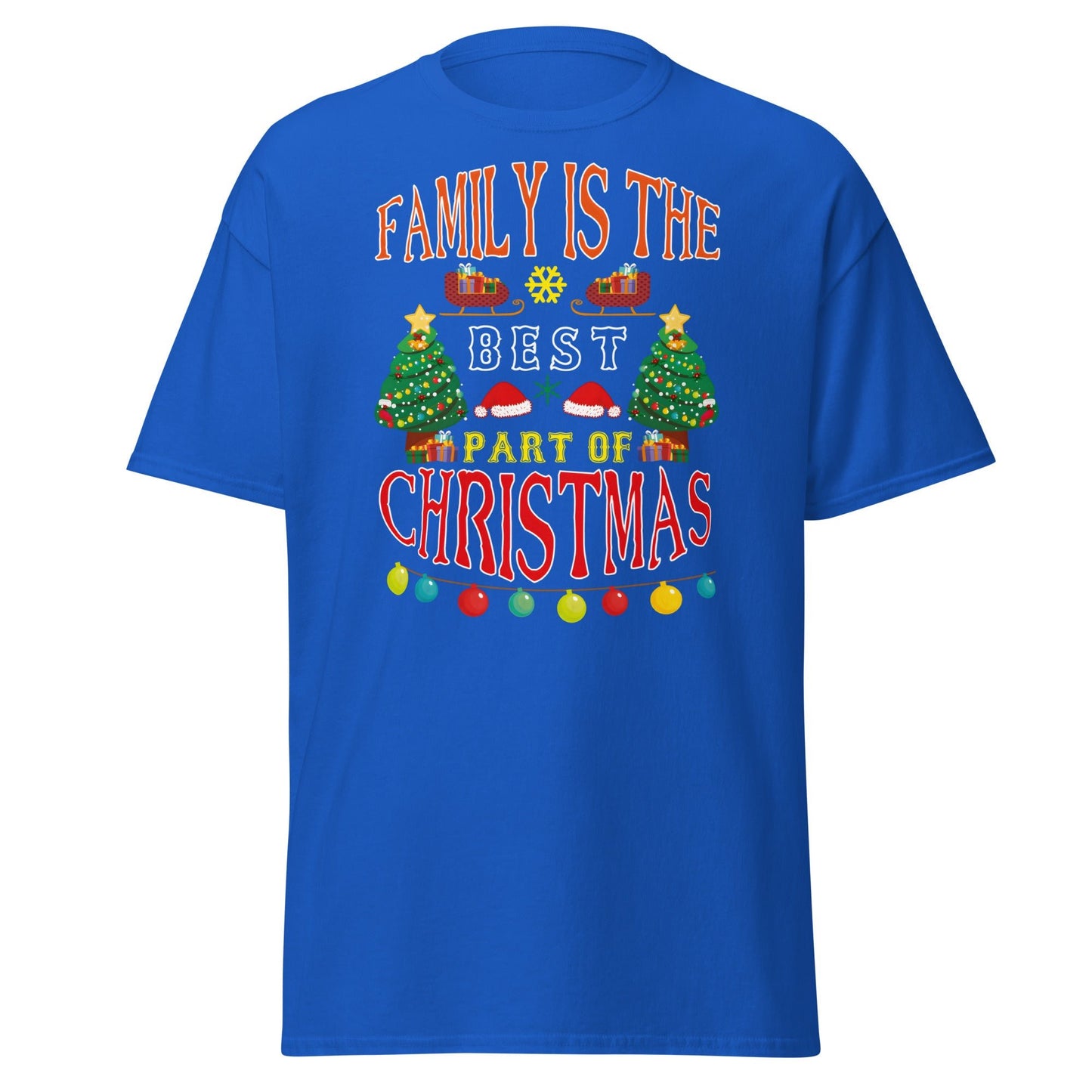 Family Is The Best Part Of Christmas T-Shirt - Royal - T-Shirts Online
