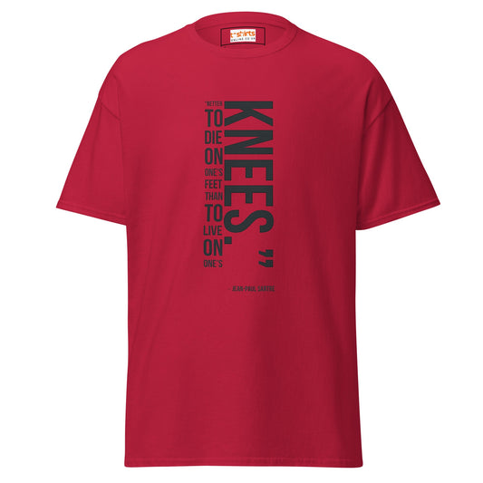 Famous Quote T-Shirt | Jean Paul Satre Tee - Cardinal - T-Shirts Online