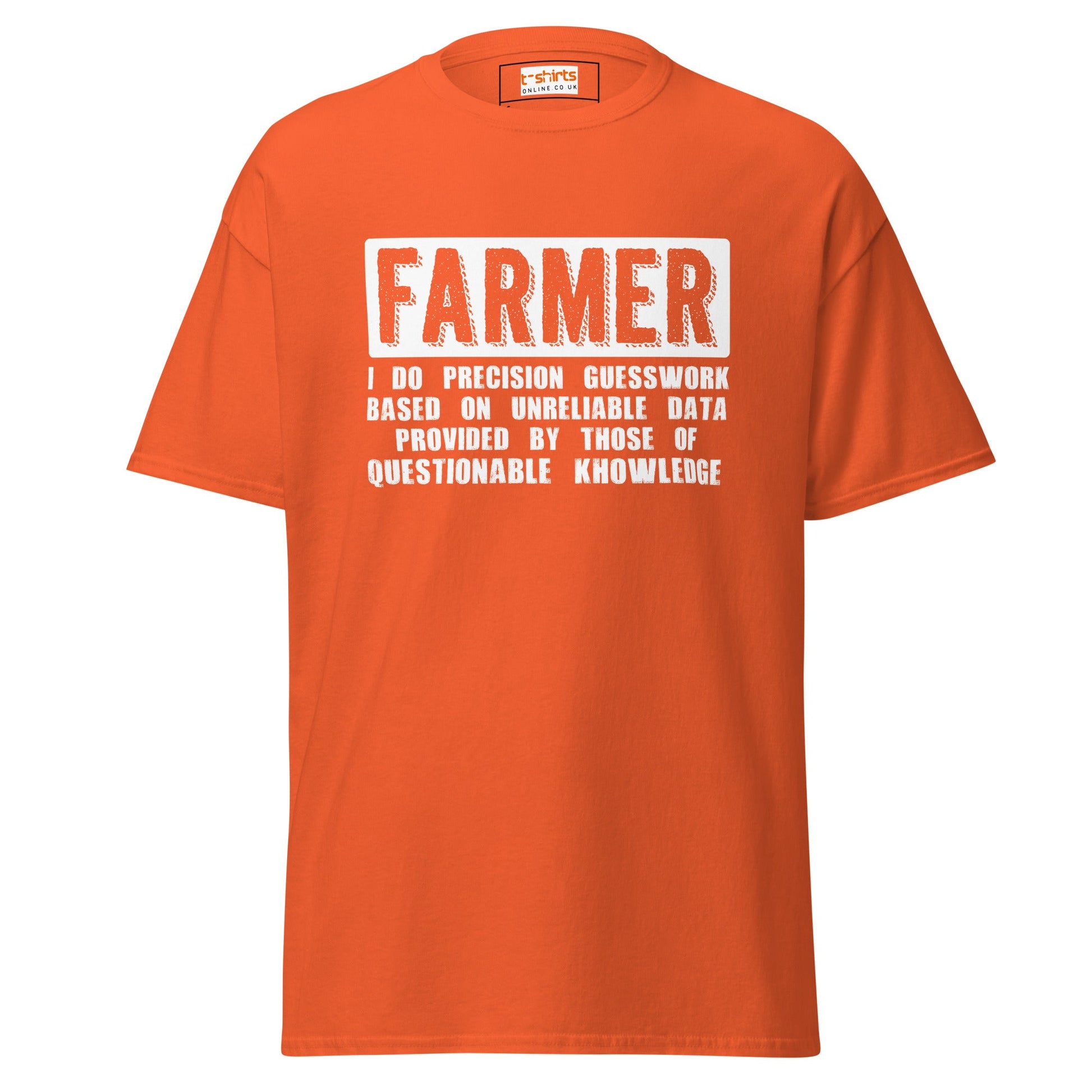 Farmer I Do | Farmer T-Shirt - Orange - T-Shirts Online