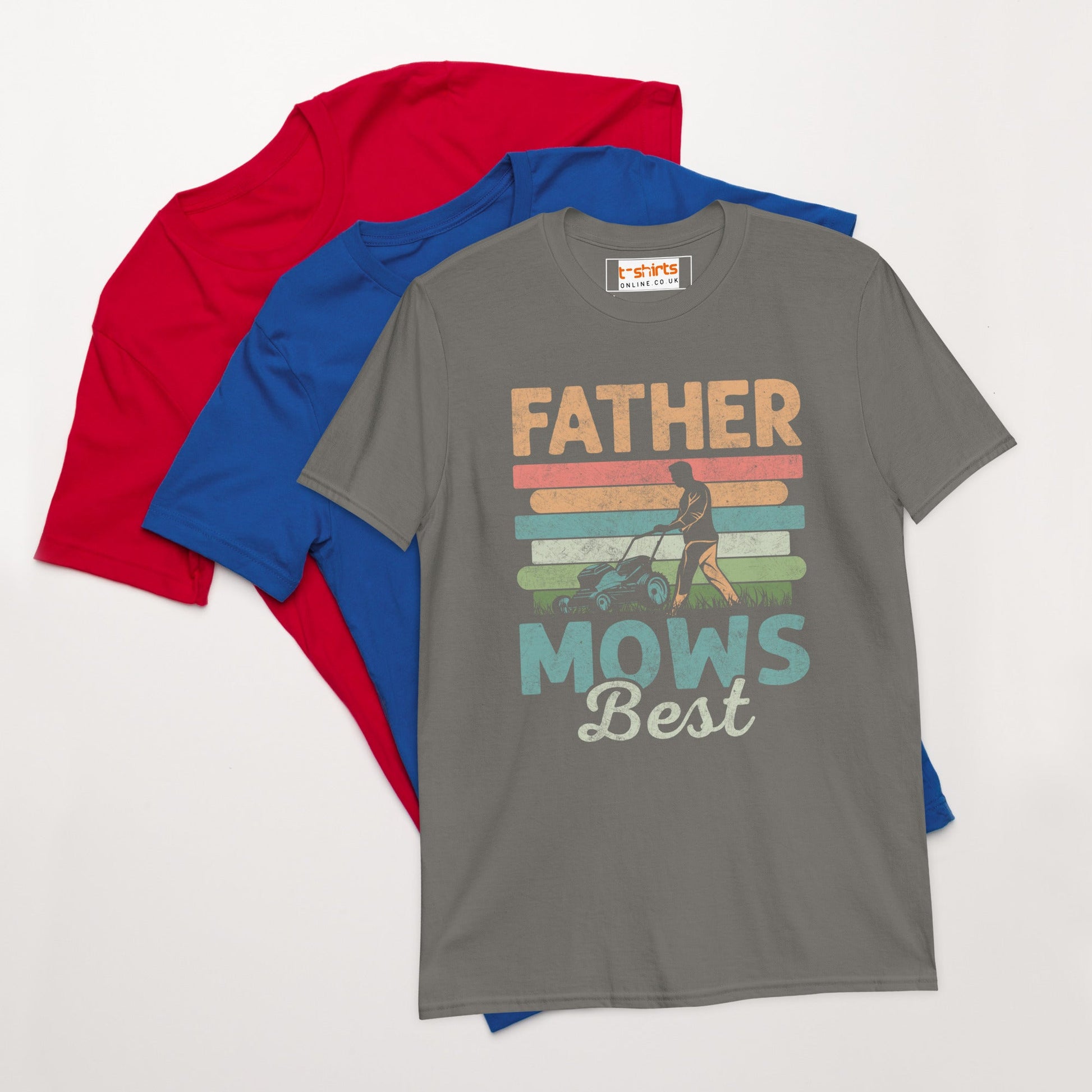 Father Mows Best T-Shirt - Charcoal - T-Shirts Online