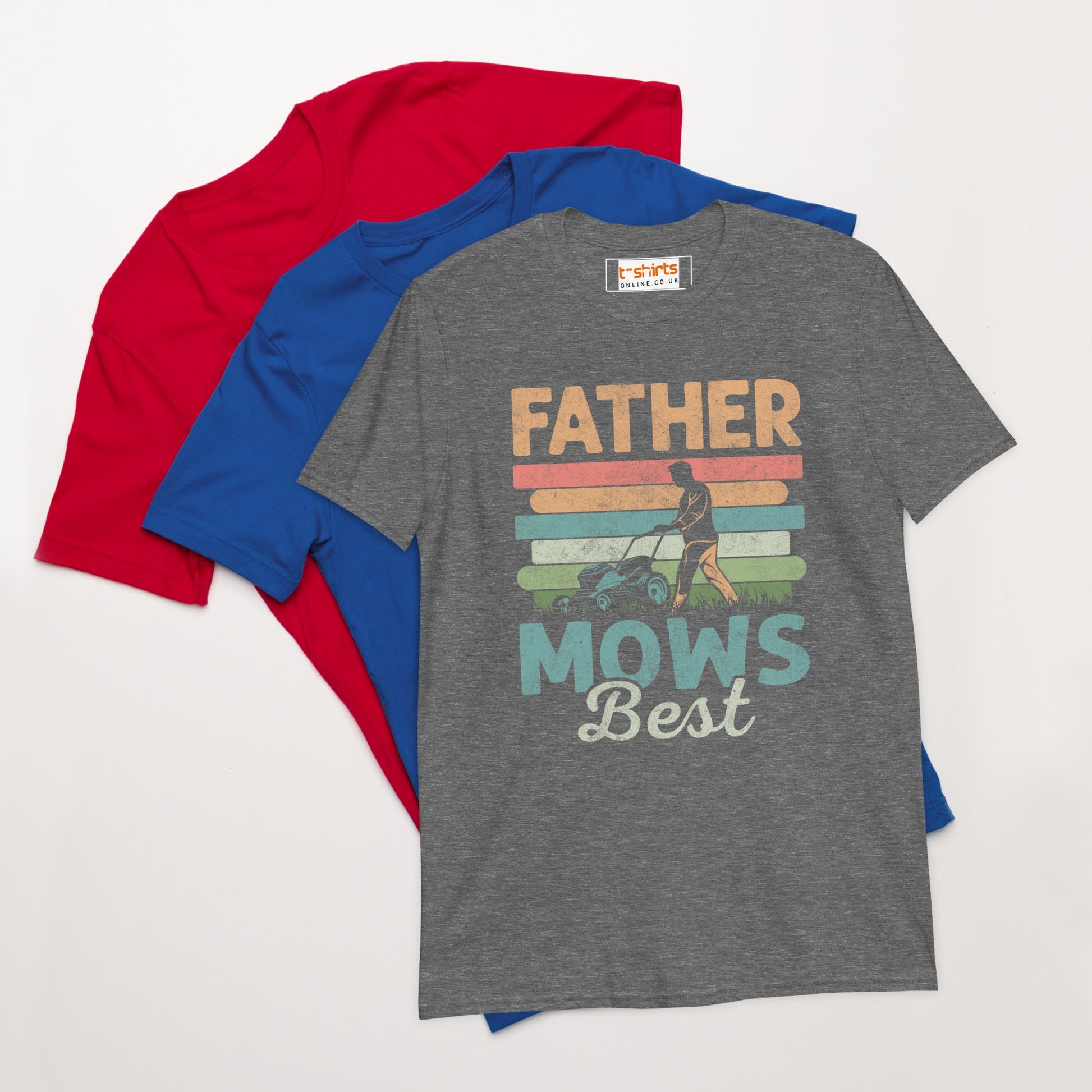 Father Mows Best T-Shirt - Graphite Heather - T-Shirts Online