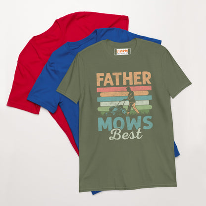 Father Mows Best T-Shirt - Military Green - T-Shirts Online