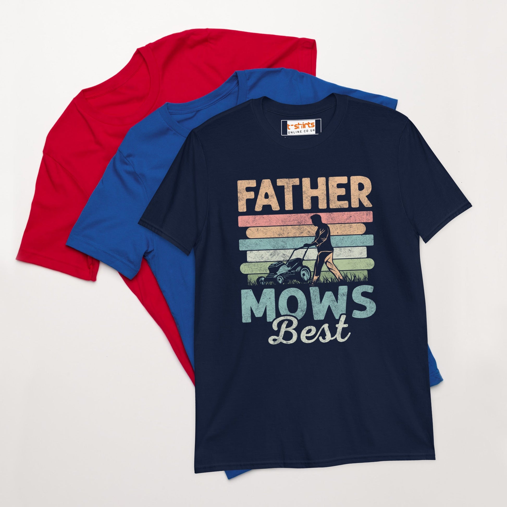 Father Mows Best T-Shirt - Navy - T-Shirts Online